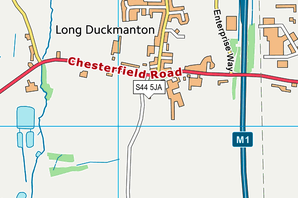 S44 5JA map - OS VectorMap District (Ordnance Survey)