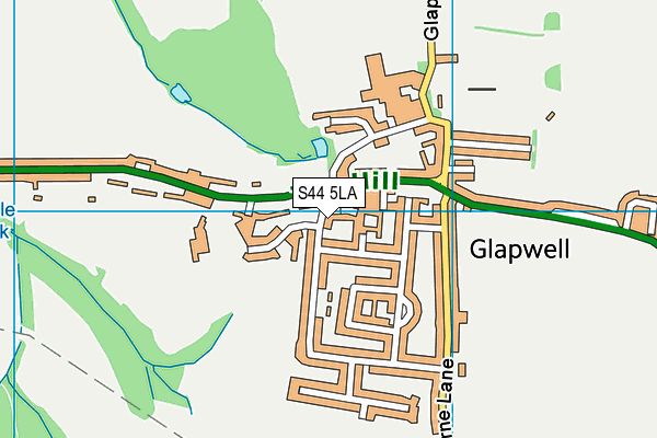 S44 5LA map - OS VectorMap District (Ordnance Survey)