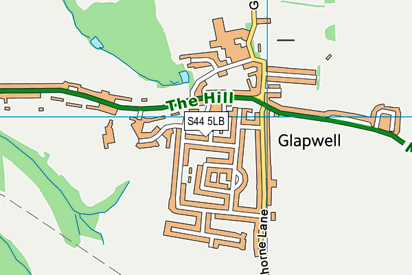 S44 5LB map - OS VectorMap District (Ordnance Survey)