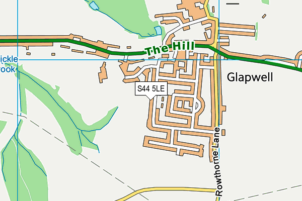 S44 5LE map - OS VectorMap District (Ordnance Survey)