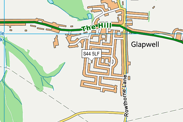 S44 5LF map - OS VectorMap District (Ordnance Survey)