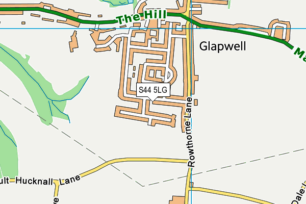 S44 5LG map - OS VectorMap District (Ordnance Survey)