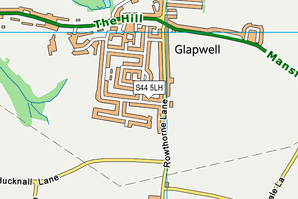 S44 5LH map - OS VectorMap District (Ordnance Survey)