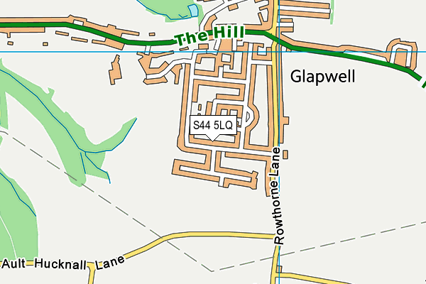 S44 5LQ map - OS VectorMap District (Ordnance Survey)