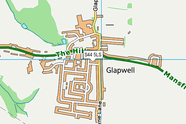 S44 5LS map - OS VectorMap District (Ordnance Survey)