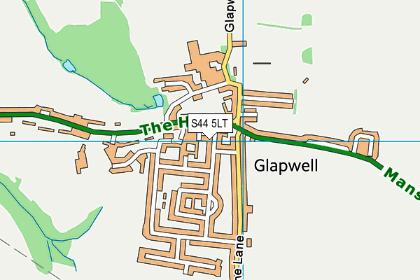 S44 5LT map - OS VectorMap District (Ordnance Survey)