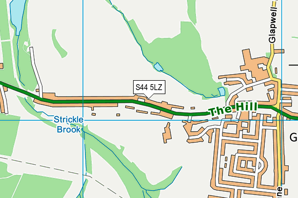 S44 5LZ map - OS VectorMap District (Ordnance Survey)