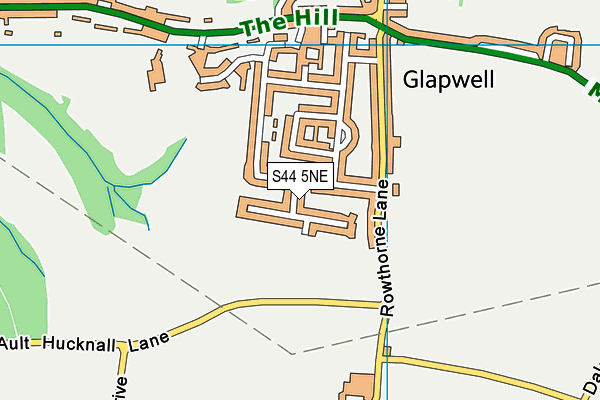 S44 5NE map - OS VectorMap District (Ordnance Survey)