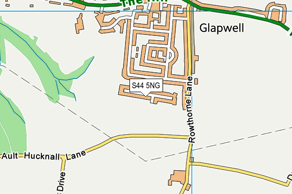 S44 5NG map - OS VectorMap District (Ordnance Survey)