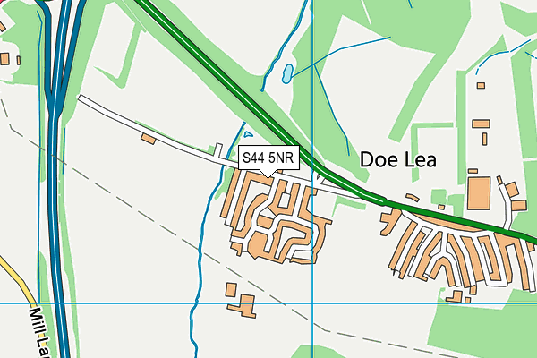 S44 5NR map - OS VectorMap District (Ordnance Survey)