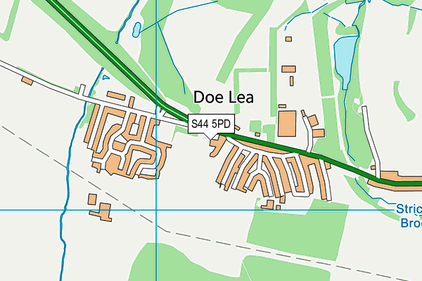 S44 5PD map - OS VectorMap District (Ordnance Survey)