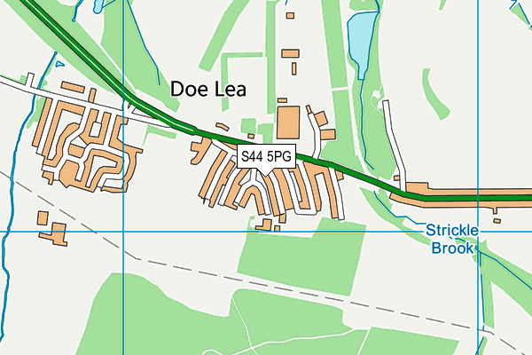 S44 5PG map - OS VectorMap District (Ordnance Survey)