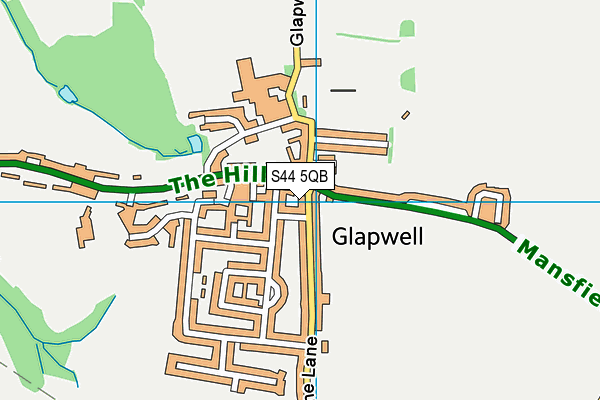 S44 5QB map - OS VectorMap District (Ordnance Survey)