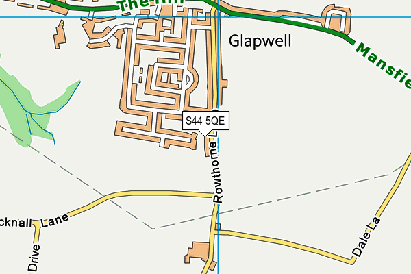 S44 5QE map - OS VectorMap District (Ordnance Survey)