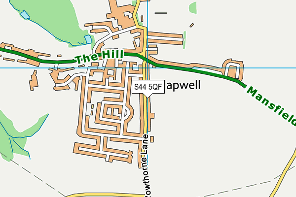 S44 5QF map - OS VectorMap District (Ordnance Survey)