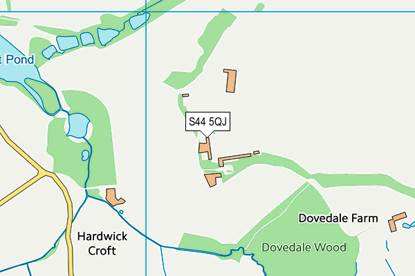 S44 5QJ map - OS VectorMap District (Ordnance Survey)