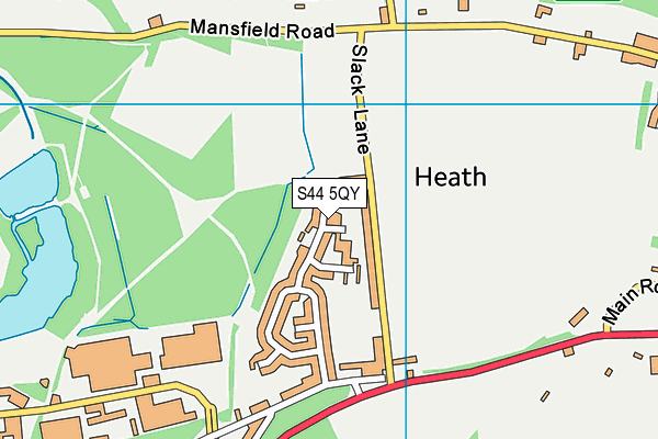 S44 5QY map - OS VectorMap District (Ordnance Survey)