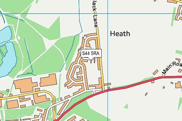 S44 5RA map - OS VectorMap District (Ordnance Survey)