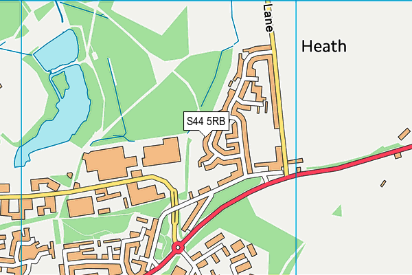 S44 5RB map - OS VectorMap District (Ordnance Survey)