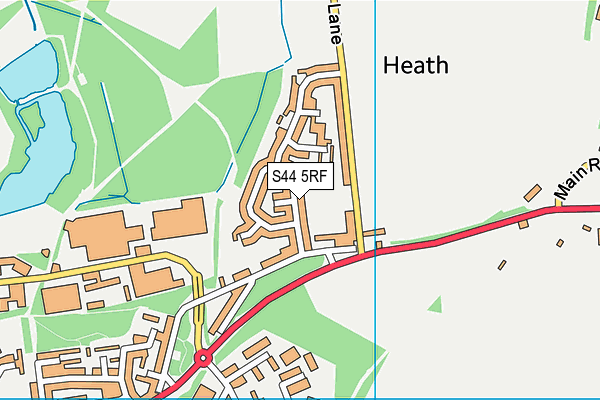 S44 5RF map - OS VectorMap District (Ordnance Survey)