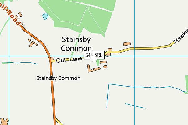 S44 5RL map - OS VectorMap District (Ordnance Survey)