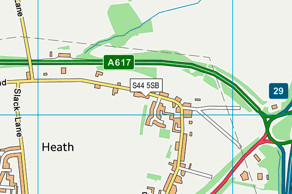 S44 5SB map - OS VectorMap District (Ordnance Survey)