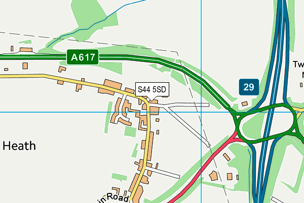 S44 5SD map - OS VectorMap District (Ordnance Survey)