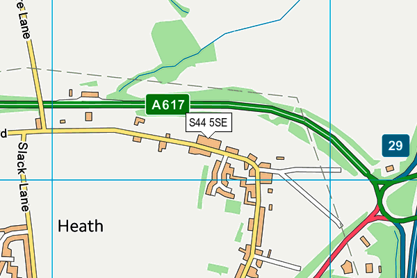 S44 5SE map - OS VectorMap District (Ordnance Survey)