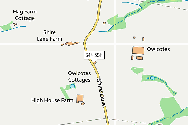 S44 5SH map - OS VectorMap District (Ordnance Survey)