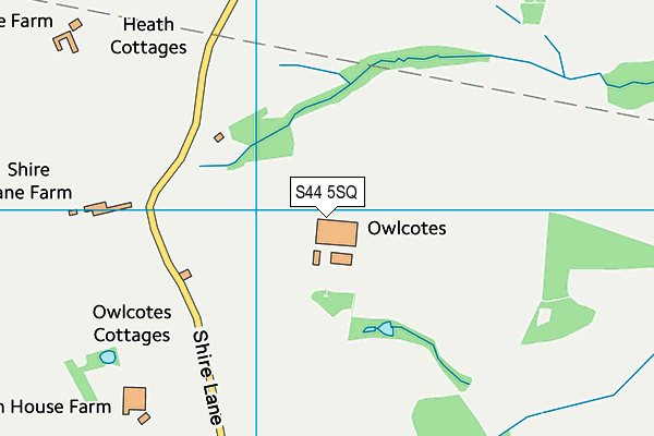 S44 5SQ map - OS VectorMap District (Ordnance Survey)