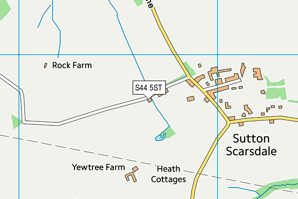 S44 5ST map - OS VectorMap District (Ordnance Survey)