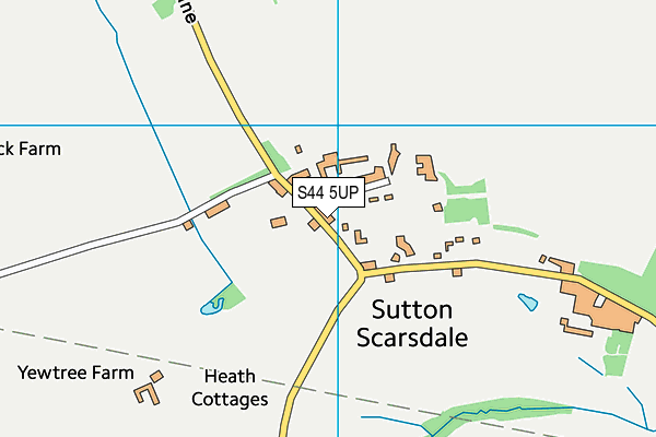 S44 5UP map - OS VectorMap District (Ordnance Survey)