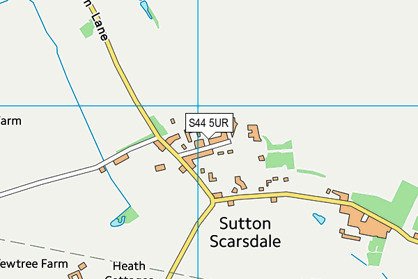 S44 5UR map - OS VectorMap District (Ordnance Survey)