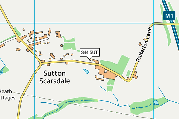 S44 5UT map - OS VectorMap District (Ordnance Survey)