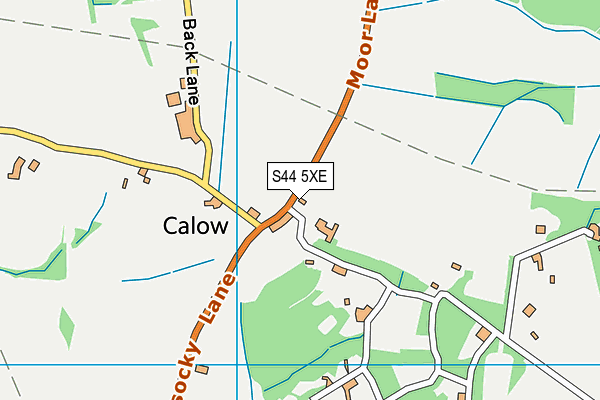 S44 5XE map - OS VectorMap District (Ordnance Survey)