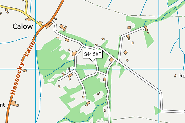 S44 5XF map - OS VectorMap District (Ordnance Survey)