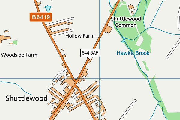 Brockley Primary School map (S44 6AF) - OS VectorMap District (Ordnance Survey)
