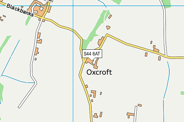 S44 6AT map - OS VectorMap District (Ordnance Survey)