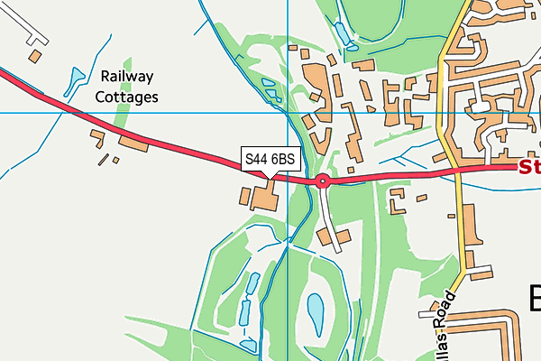 S44 6BS map - OS VectorMap District (Ordnance Survey)