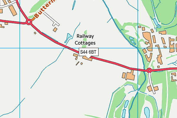 S44 6BT map - OS VectorMap District (Ordnance Survey)