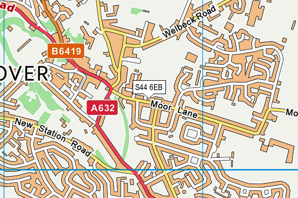 Bolsover Town Fc map (S44 6EB) - OS VectorMap District (Ordnance Survey)