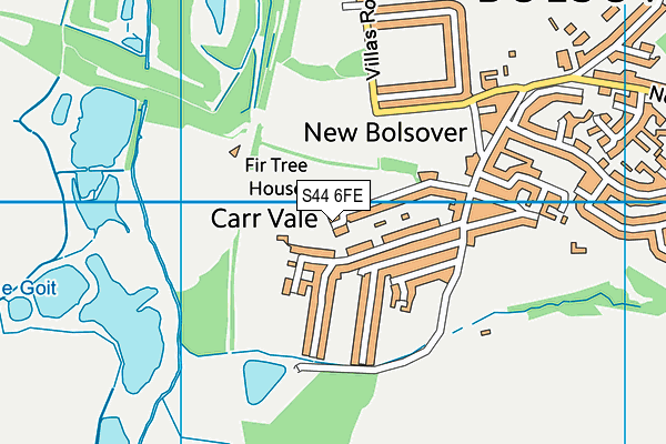 Carr Vale Fc map (S44 6FE) - OS VectorMap District (Ordnance Survey)