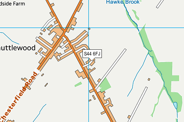 S44 6FJ map - OS VectorMap District (Ordnance Survey)