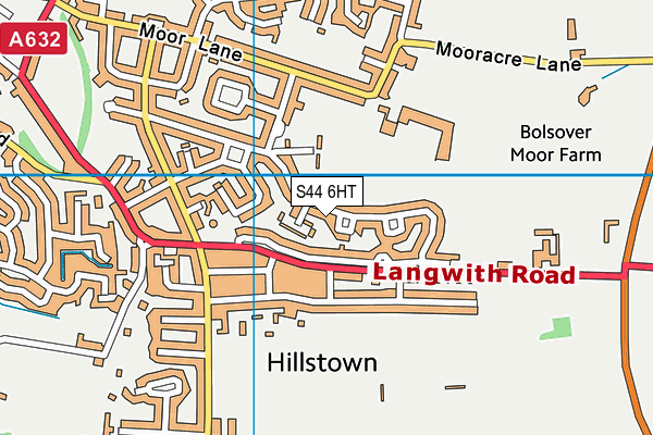 S44 6HT map - OS VectorMap District (Ordnance Survey)