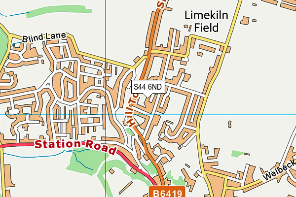 S44 6ND map - OS VectorMap District (Ordnance Survey)
