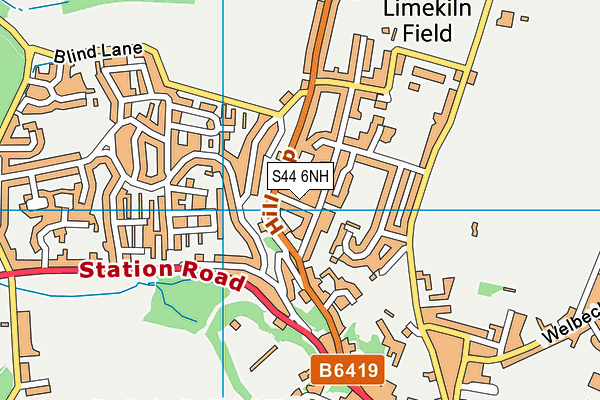 S44 6NH map - OS VectorMap District (Ordnance Survey)