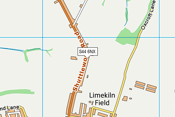 S44 6NX map - OS VectorMap District (Ordnance Survey)