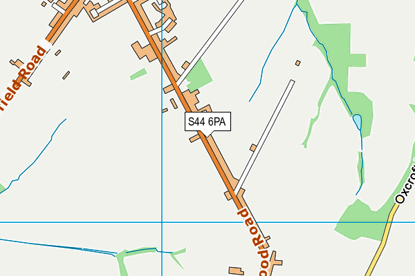 S44 6PA map - OS VectorMap District (Ordnance Survey)