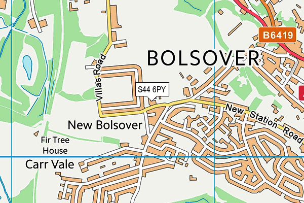 New Bolsover Primary and Nursery School map (S44 6PY) - OS VectorMap District (Ordnance Survey)
