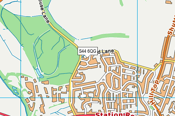 S44 6QG map - OS VectorMap District (Ordnance Survey)